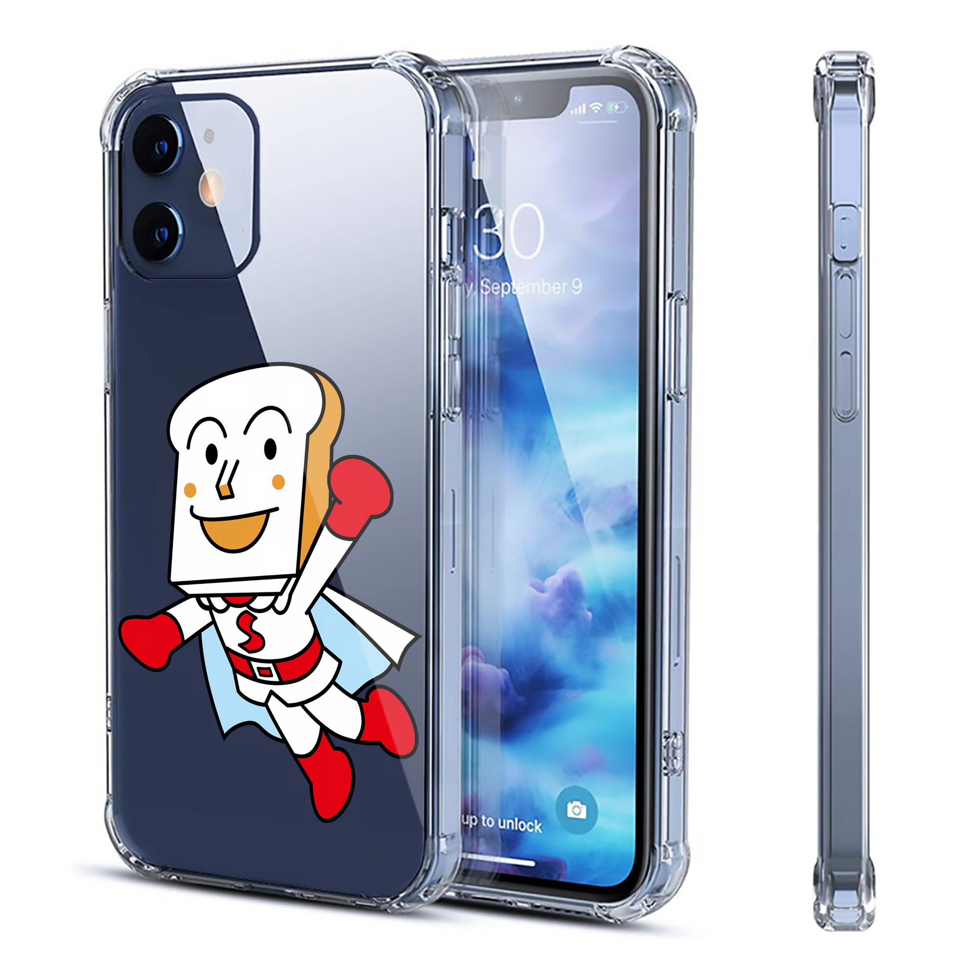 （画像用） アンパンマン Anpanman 【iPhone 12シリーズ対応】透明スマホケース（クリアソフトケース）